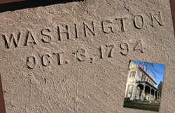 George Washington Stepping Stone at the Harris-Cameron Mansion