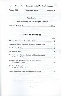 Dauphin County Historical Review, December 1966