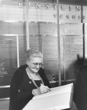 Mary Sachs at the Albert Einstein College of Medicine Founder's Wall in New York