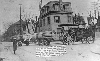 Steam Tractor Pulls Capitol Column