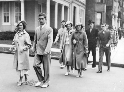 Walking Up Front Street
