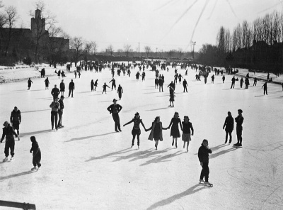 Ice Skating on Italian Lake