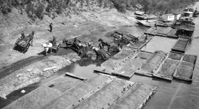 Unloading Coal Barges